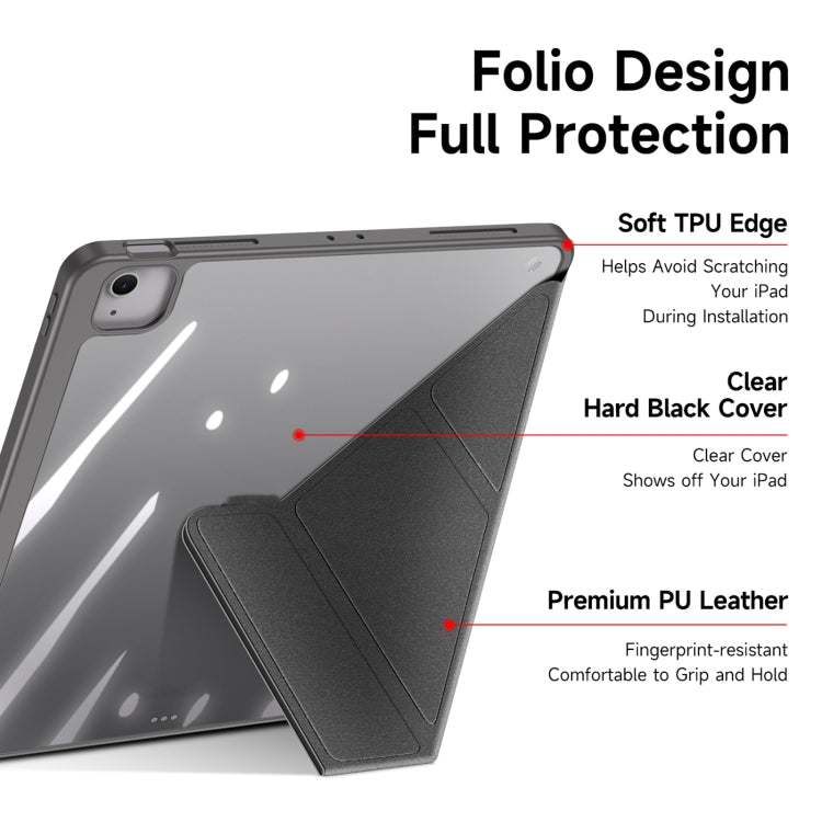 For iPad Air 13 2024 / 2025 / 2026 DUX DUCIS Magi Series Smart Leather Tablet Case(Grey)