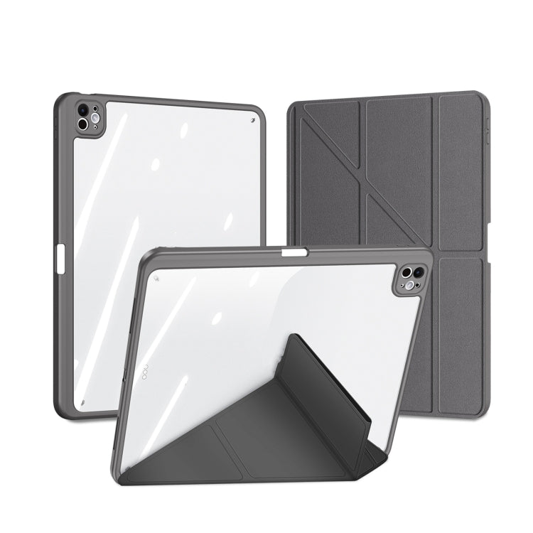 For iPad Pro 11 2025 / 2024 DUX DUCIS Magi Series Smart Leather Tablet Case(Grey)