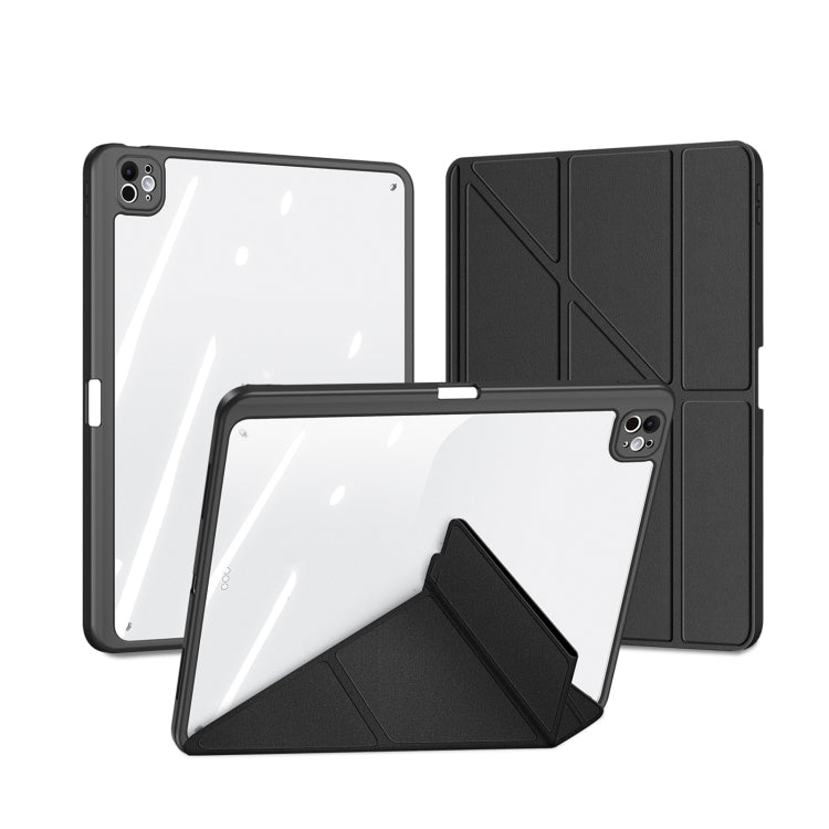 For iPad Pro 13 2025 / 2024 DUX DUCIS Magi Series Smart Leather Tablet Case(Black)