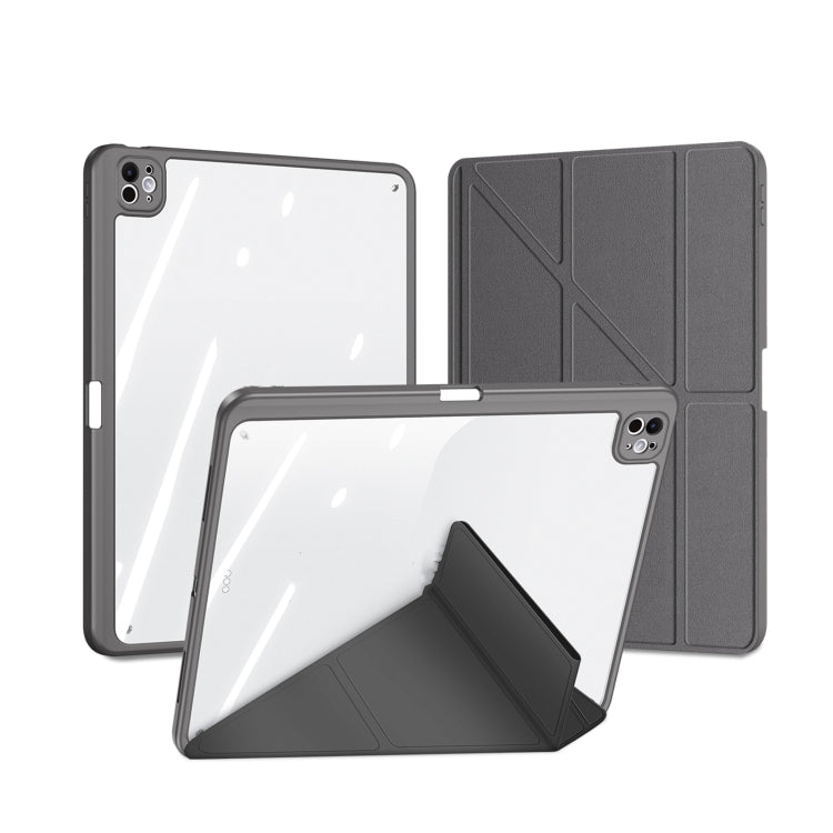 For iPad Pro 13 2025 / 2024 DUX DUCIS Magi Series Smart Leather Tablet Case(Grey)