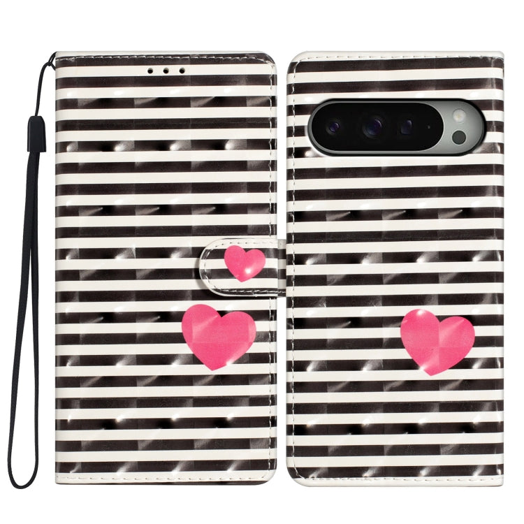 3D Pattern Leather Phone Case, For Google Pixel 9 Pro XL, For Google Pixel 9 / 9 Pro