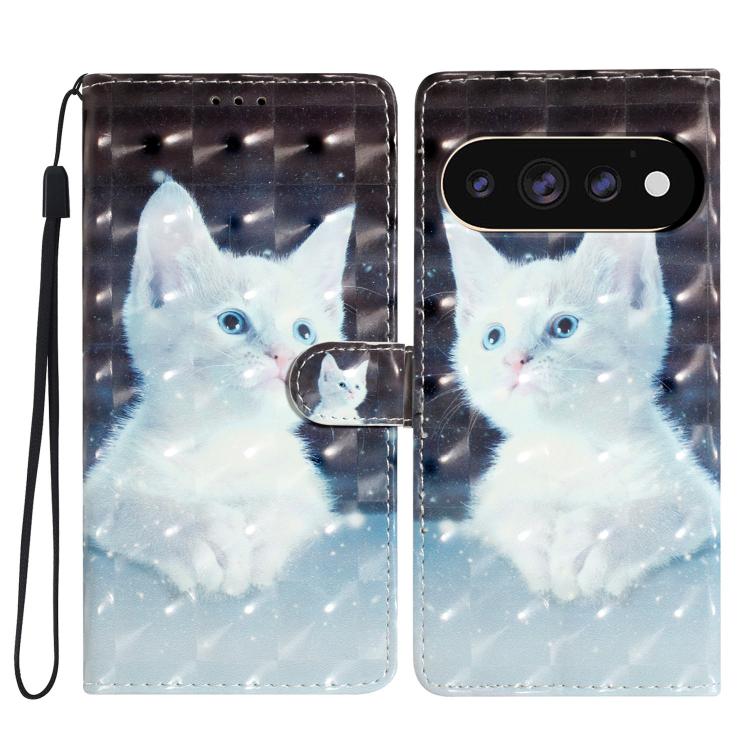 3D Pattern Leather Phone Case, For Google Pixel 11a, For Google Pixel 11 Pro XL