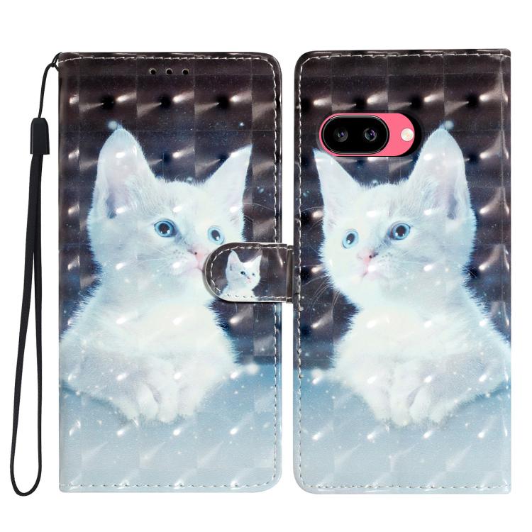 3D Pattern Leather Phone Case, For Google Pixel 11a, For Google Pixel 11 Pro XL