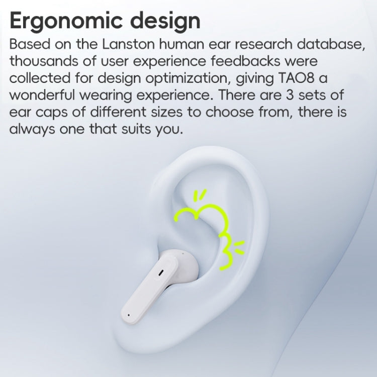 Langsdom TA08 Active Noise Reduction Wireless Bluetooth Earphone(White)