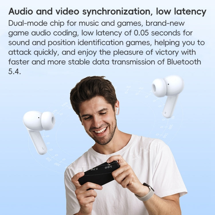 Langsdom TA08 Active Noise Reduction Wireless Bluetooth Earphone(White)