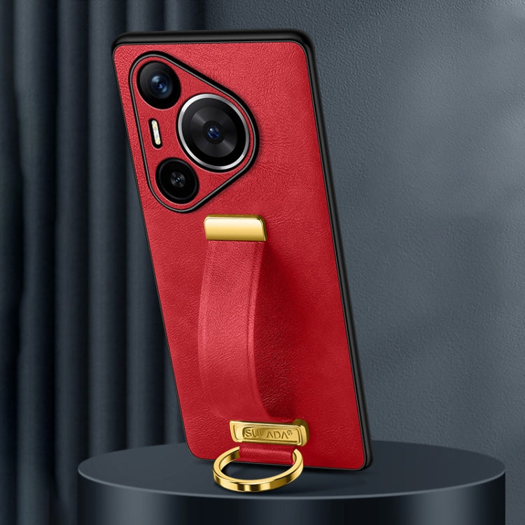 For Huawei Pura 70 Pro / 70 Pro+ SULADA PC Hybrid Leather Texture Skin Feel Shockproof Phone Case(Red)