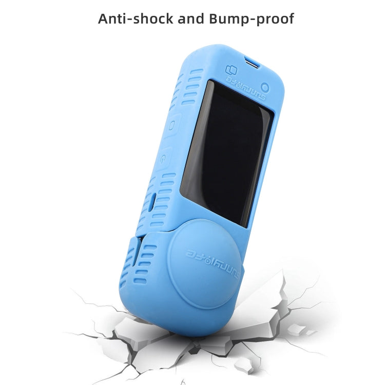 For Insta360 X4 / X5 Sunnylife Silicone Shockproof Case Lens Cover(Black)