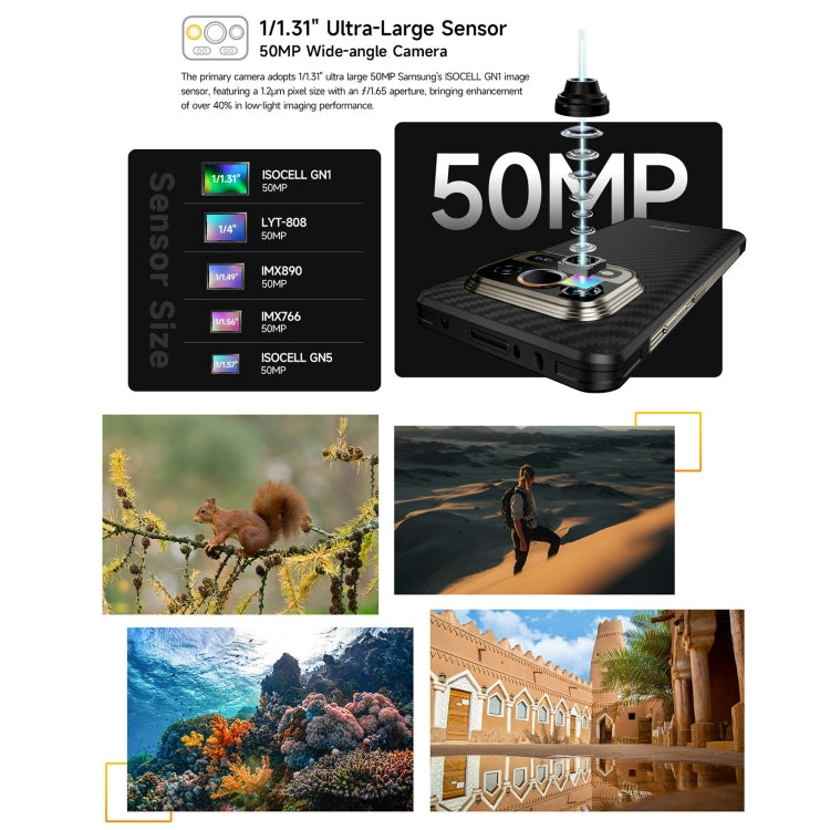 [HK Warehouse] Ulefone Armor 25T Pro Rugged Phone, 8GB+256GB, Thermal Imaging, 6.78 inch Android 15 MediaTek Dimensity 6300 Octa Core, Network: 5G, NFC(Frost Black)