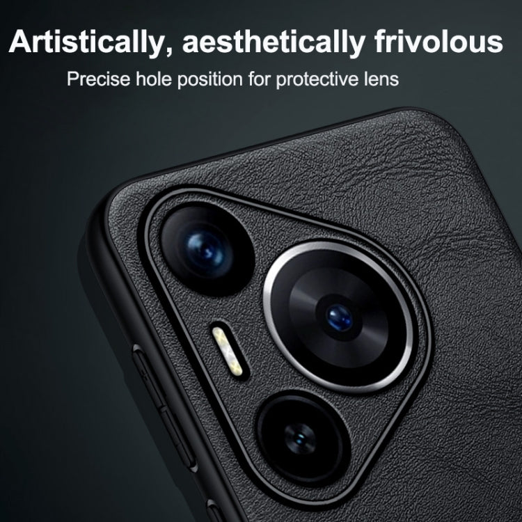 For Huawei nova 12 / nova 13 SULADA Shockproof TPU Hybrid Handmade Leather Phone Case(Orange)