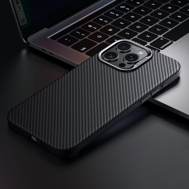 For iPhone 14 Pro SULADA 600D Kevlar Texture PC Shockproof Phone Case(Black)