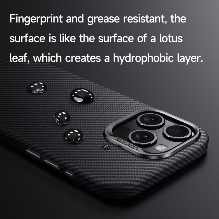 For iPhone 14 SULADA 600D Kevlar Texture PC Shockproof Phone Case(Black)