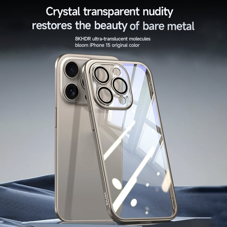 For iPhone 15 SULADA Electroplating Frosted PC + TPU Shockproof Phone Case(Purple)