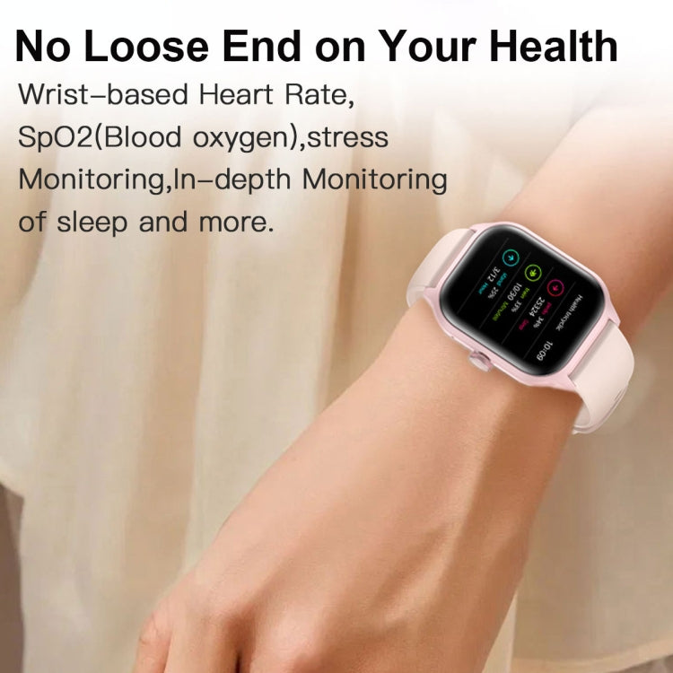 LEMFO LT10 2.01 inch TFT Screen Smart Watch Supports Bluetooth Call / Health Monitoring, Silicone Strap(Pink)