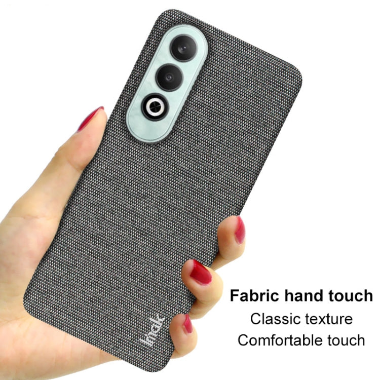 For OPPO K12 5G imak Ruiyi Series Cloth Texture PU + PC Phone Case(Black)