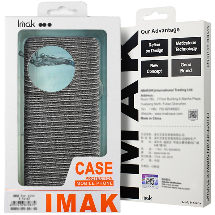 For OPPO K12 5G imak Ruiyi Series Cloth Texture PU + PC Phone Case(Dark Grey)