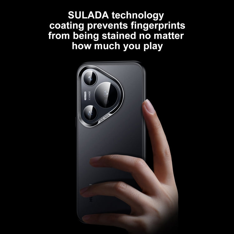 For Huawei Pura 70 SULADA Skin Feel Matte Shockproof Phone Case(Black)