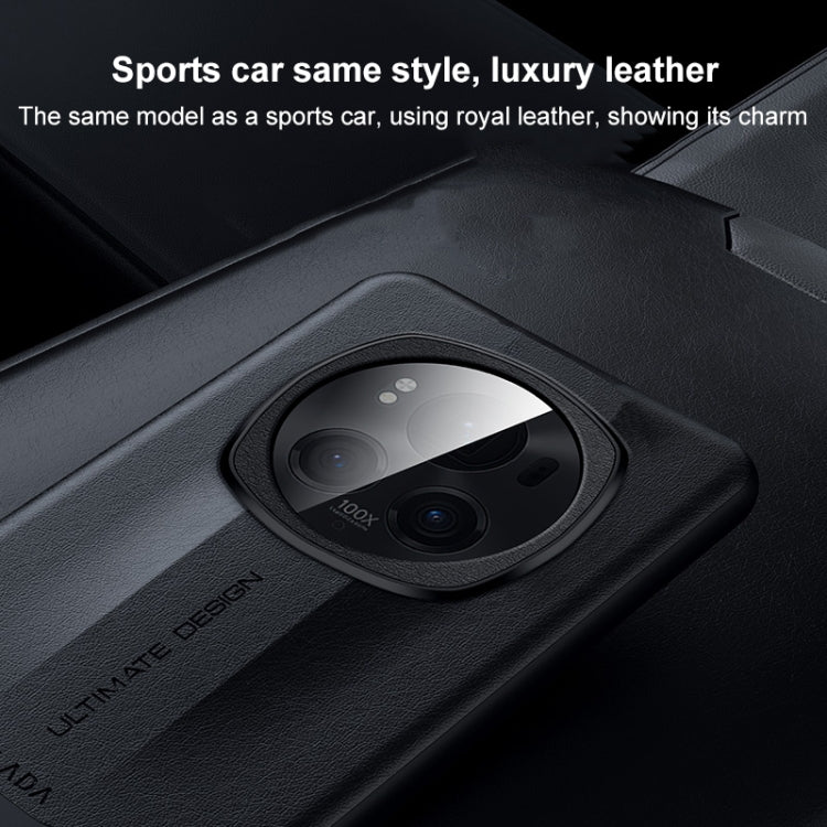 For Honor Magic6 SULADA Splicing Plain Leather PC Shockproof Phone Case(Midnight Blue)