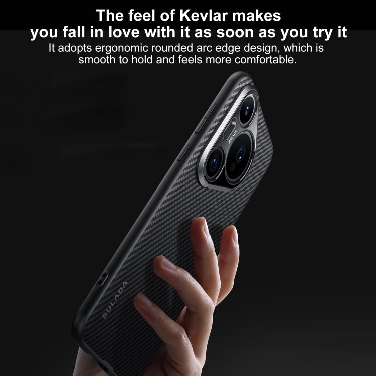 For Huawei Pura 70 Ultra SULADA 600D Kevlar Texture PC Shockproof Phone Case(Blue)
