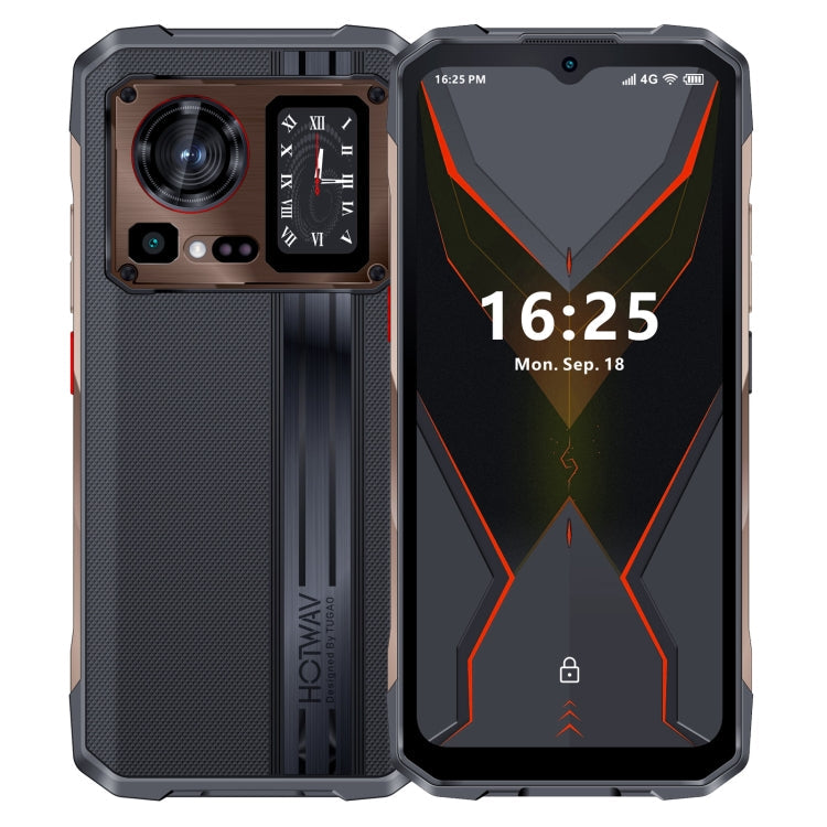 [HK Warehouse] HOTWAV Cyber 15, 12GB+256GB, IP68/IP69K Rugged Phone, 6280mAh, 6.6 inch Android 13 MediaTek MT6789 Helio G99 Octa Core, Network: 4G, NFC, OTG(Brone Gold)