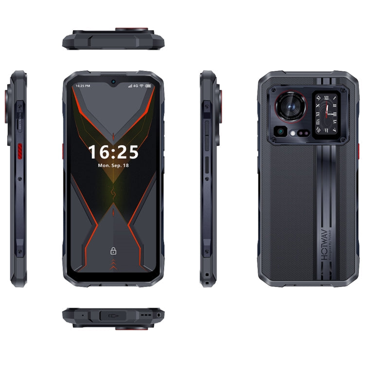 [HK Warehouse] HOTWAV Cyber 15, 12GB+256GB, IP68/IP69K Rugged Phone, 6280mAh, 6.6 inch Android 13 MediaTek MT6789 Helio G99 Octa Core, Network: 4G, NFC, OTG(Knight Black)