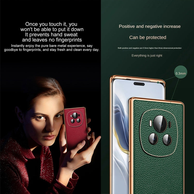 For Honor Magic5 Pro SULADA TPU + Litchi Texture Leather Phone Case(Green)