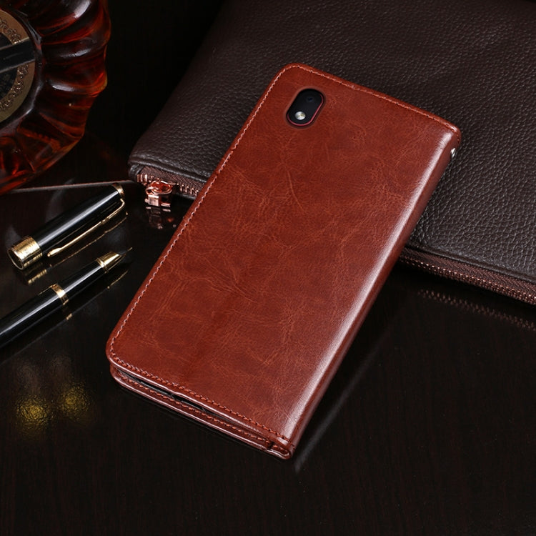For Samsung Galaxy M01 Core idewei Crazy Horse Texture Horizontal Flip Leather Case with Holder & Card Slots & Wallet(Brown)