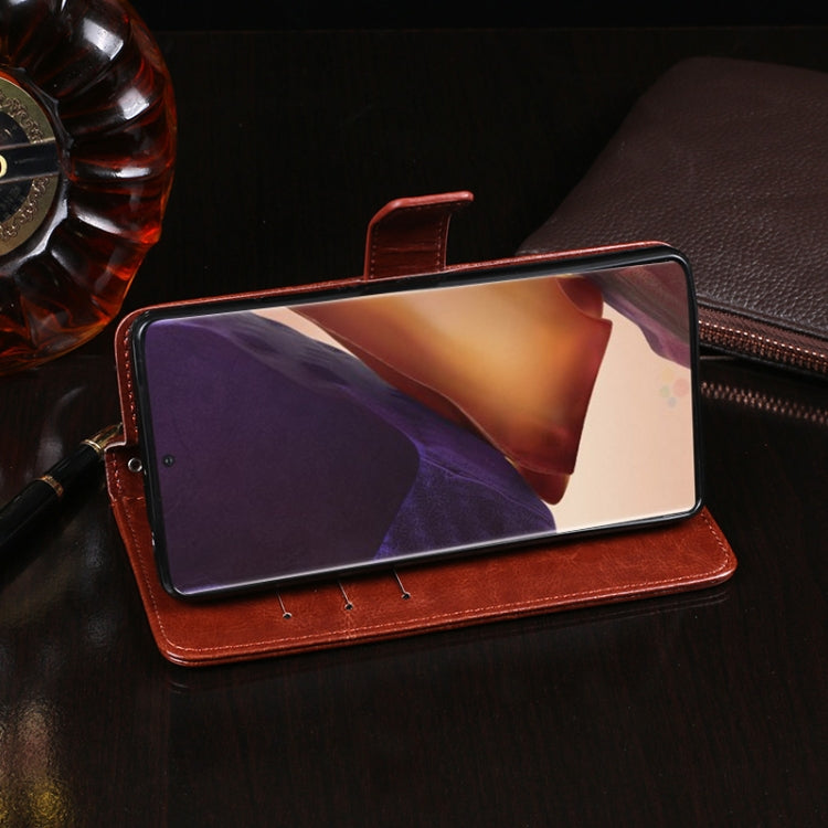 For Samsung Galaxy Note 20 Ultra idewei Crazy Horse Texture Horizontal Flip Leather Case with Holder & Card Slots & Wallet(Rose Red)