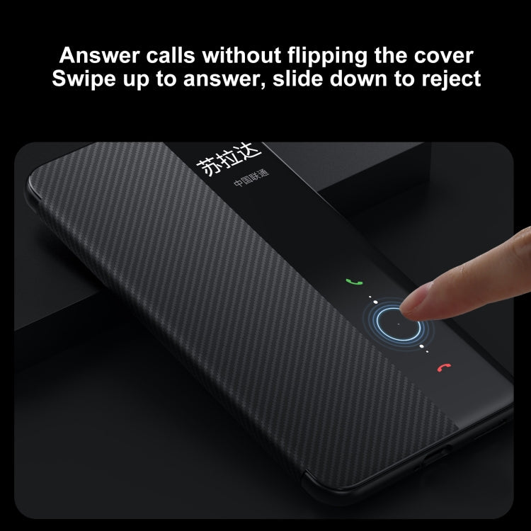 For Huawei Pura 70 SULADA Kevlar 600D Texture Smart Window Leather Phone Case(Brown)