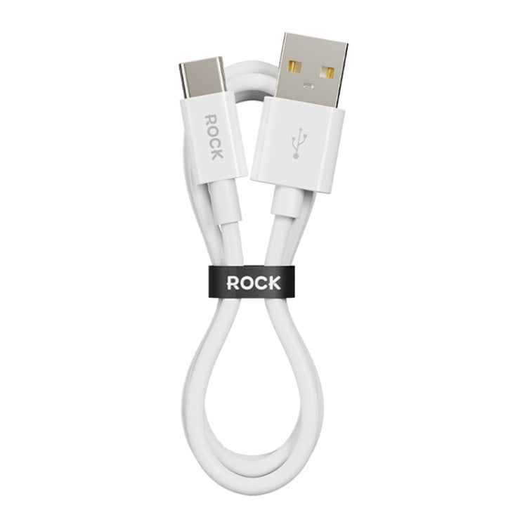 ROCK P8 Prime Series 1m USB Fast Charging Data Cable, Interface:2A USB-C / Type-C(White)