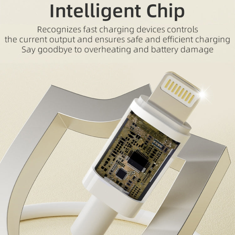 ROCK P8 Prime Series 1m USB Fast Charging Data Cable, Interface:2A USB-C / Type-C(White)