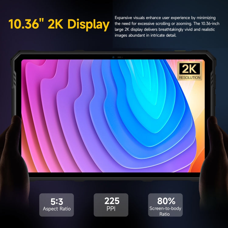[HK Warehouse] Ulefone Armor Pad 3 Pro Rugged Tablet PC, 8GB+256GB, 10.36 inch Android 13 MediaTek MT8788 Octa Core 4G Network, EU Plug(Black)