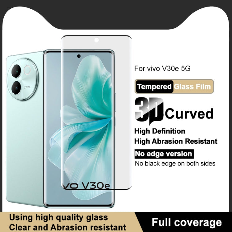 For vivo V30e imak No Edge Version 3D Curved Full Screen Tempered Glass Film