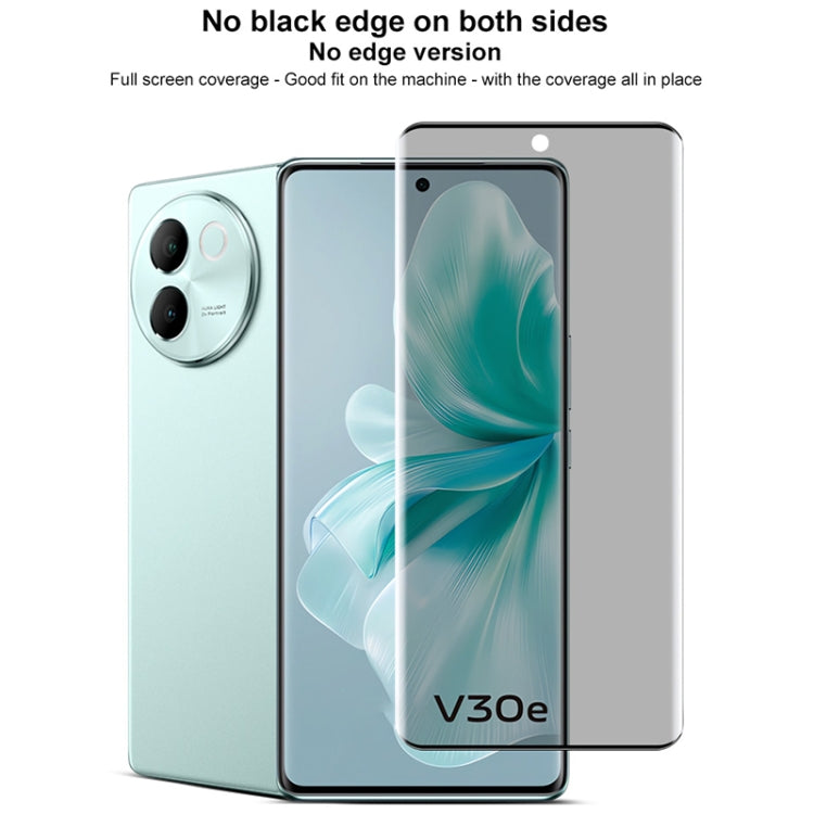 For vivo V30e imak No Edge Version 3D Curved Privacy Full Screen Tempered Glass Film