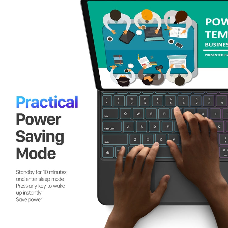 DUX DUCIS MK Series Floating Magnetic Keyboard Tablet Leather Case For iPad Air 13 2024 / Pro 12.9 2022 / 2021(Black)