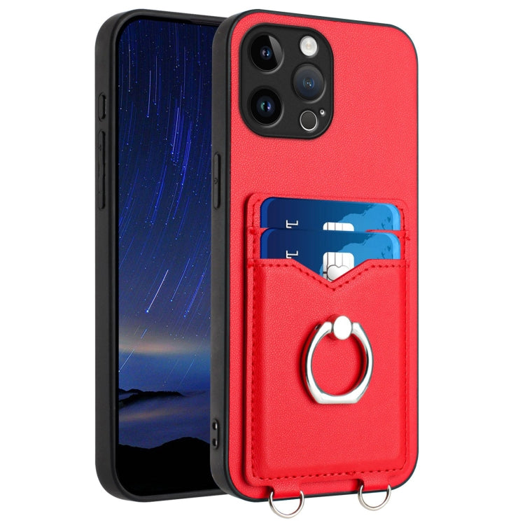 R20 Ring Card Holder Phone Case, For iPhone SE 2022 / SE 2020 / 8, For iPhone 13 Pro Max, For iPhone 13 Pro, For iPhone 13