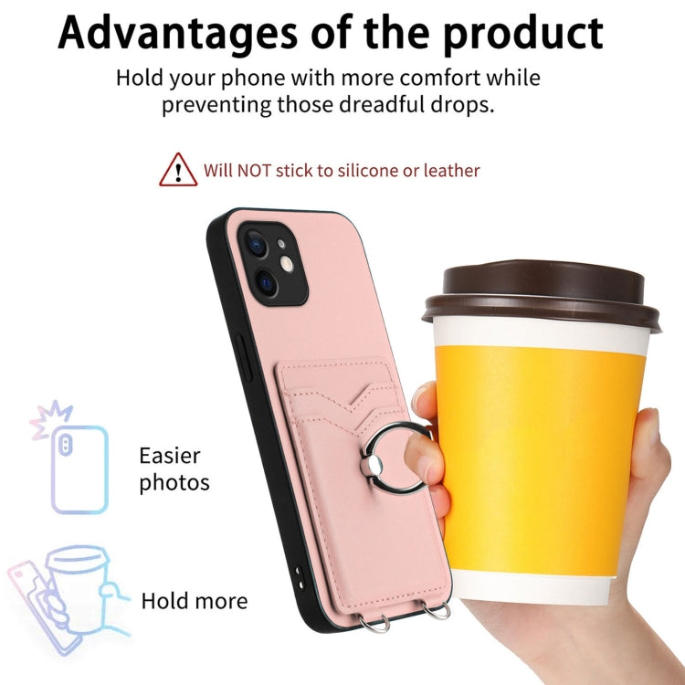 R20 Ring Card Holder Phone Case, For iPhone 12 mini, For iPhone 11 Pro Max, For iPhone 11, For iPhone 11 Pro