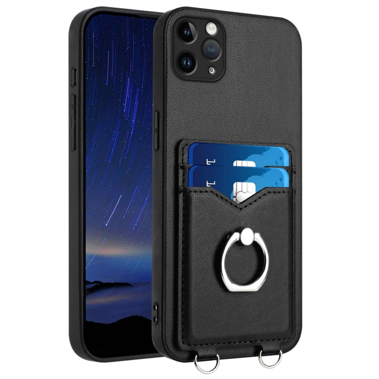 R20 Ring Card Holder Phone Case, For iPhone 12 mini, For iPhone 11 Pro Max, For iPhone 11, For iPhone 11 Pro