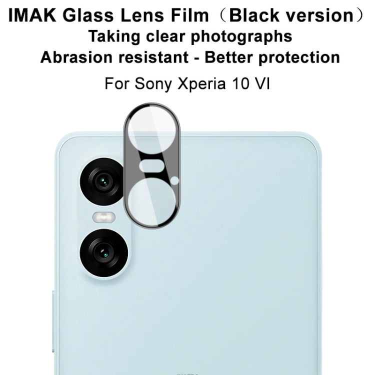 For Sony Xperia 10 VI IMAK Rear Camera Lens Glass Film Black Version