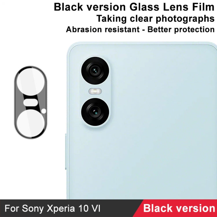 For Sony Xperia 10 VI IMAK Rear Camera Lens Glass Film Black Version