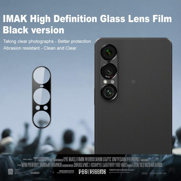 For Sony Xperia 1 VII IMAK Rear Camera Lens Glass Film Black Version