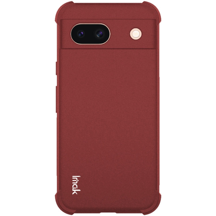 For Google Pixel 8a imak Shockproof Airbag TPU Phone Case(Matte Red)