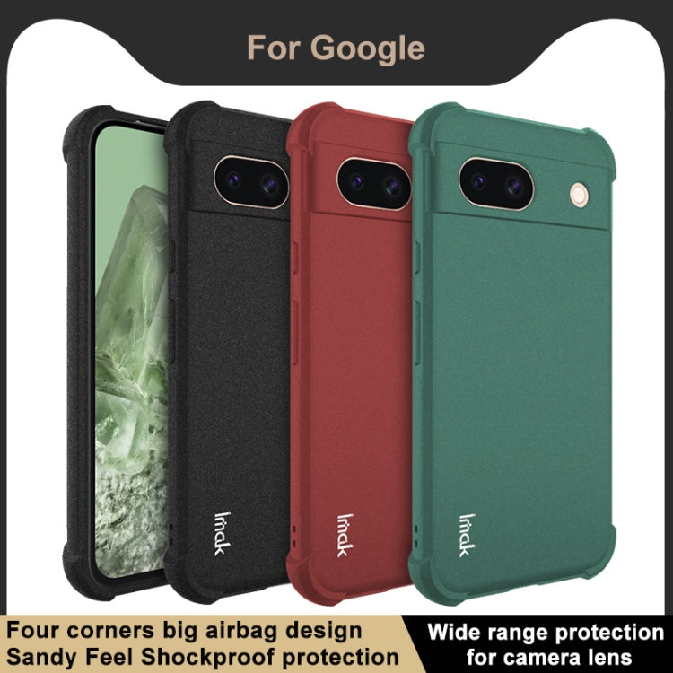 For Google Pixel 8a imak Shockproof Airbag TPU Phone Case(Matte Red)