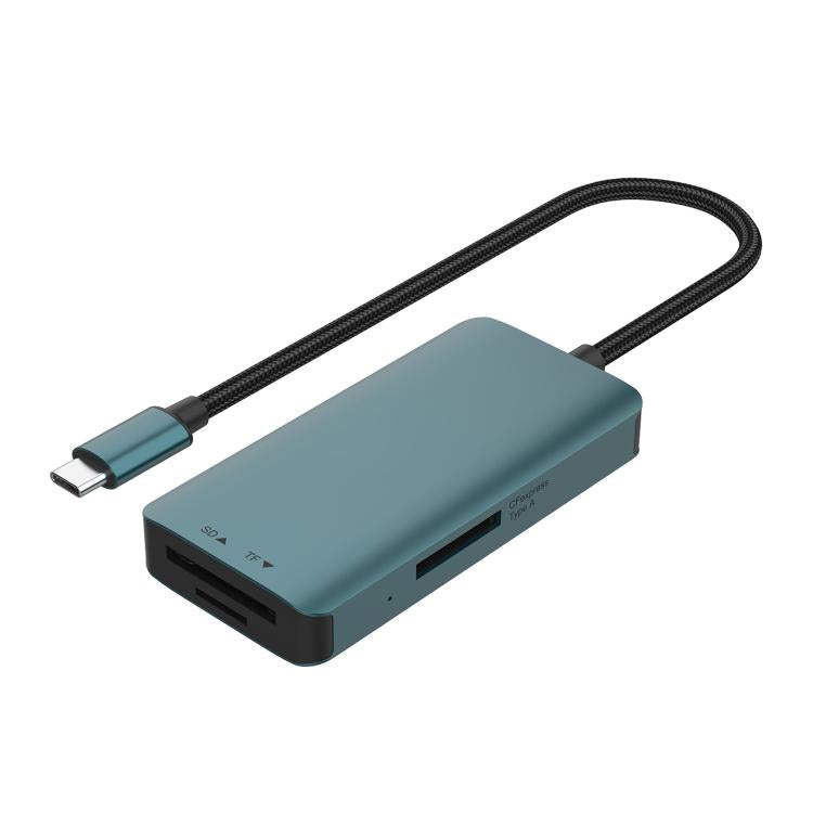 Onten C12 3 in 1 USB-C / Type-C to CFepress Type-A & SD & TF Card Reader(Pine Green)