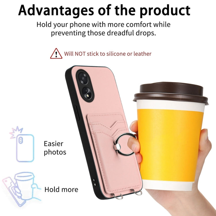 R20 Ring Card Holder Phone Case, For OPPO A38 4G / A18 4G Global, For OPPO A58 4G Global, For OPPO Reno10, For OPPO Reno10 Pro 5G Global