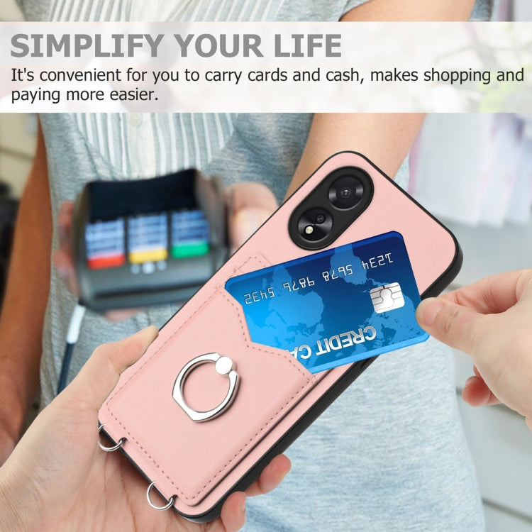 R20 Ring Card Holder Phone Case, For OPPO A38 4G / A18 4G Global, For OPPO A58 4G Global, For OPPO Reno10, For OPPO Reno10 Pro 5G Global