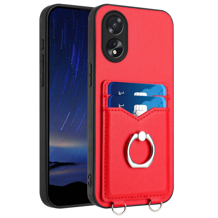 R20 Ring Card Holder Phone Case, For OPPO A38 4G / A18 4G Global, For OPPO A58 4G Global, For OPPO Reno10, For OPPO Reno10 Pro 5G Global