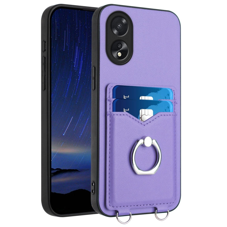 R20 Ring Card Holder Phone Case, For OPPO A38 4G / A18 4G Global, For OPPO A58 4G Global, For OPPO Reno10, For OPPO Reno10 Pro 5G Global