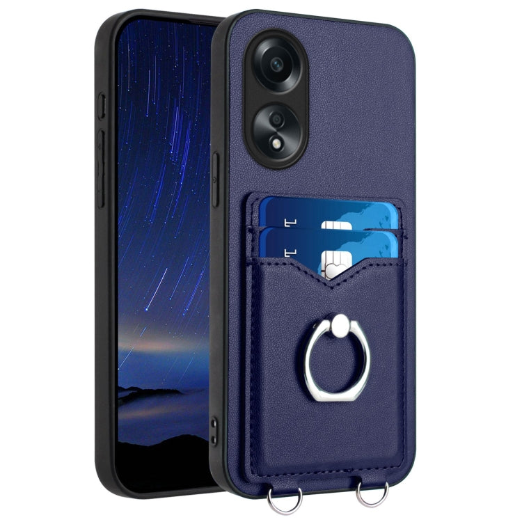 R20 Ring Card Holder Phone Case, For OPPO Reno11 Global, For OPPO Reno11 Pro Global, For OPPO A58 / A58x / A1x, For OPPO A1 Active / A2x