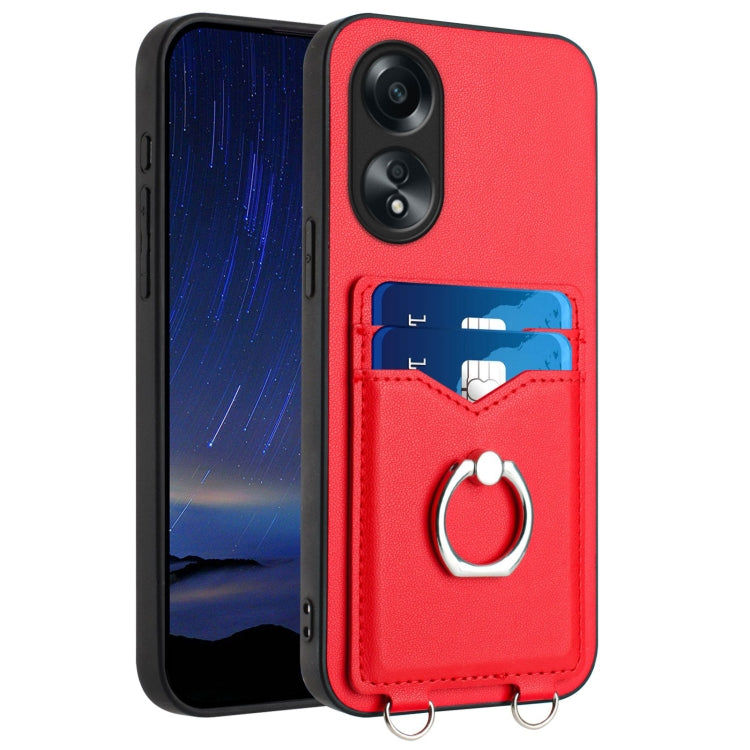 R20 Ring Card Holder Phone Case, For OPPO A38 4G / A18 4G Global, For OPPO A58 4G Global, For OPPO Reno10, For OPPO Reno10 Pro 5G Global