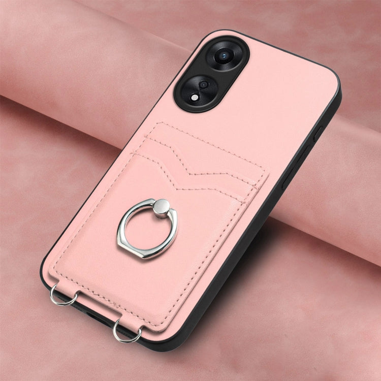R20 Ring Card Holder Phone Case, For OPPO A78 4G Global, For OPPO A17 Global, For OPPO A79 5G Global